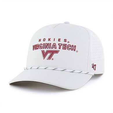 Men's '47 White Virginia Tech Hokies Forward Vent Hitch Rope Adjustable Hat