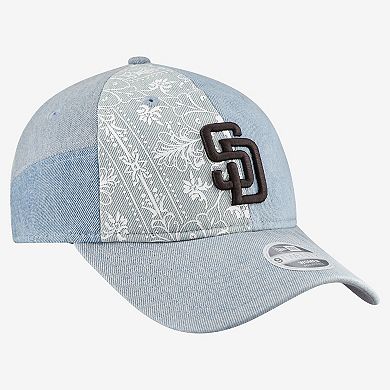 Women's New Era San Diego Padres Denim Patchwork 9TWENTY Adjustable Hat