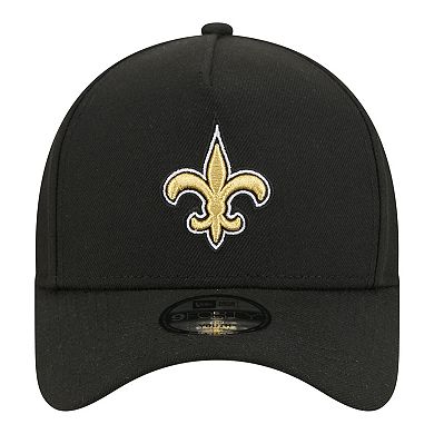 Youth New Era Black New Orleans Saints 9FORTY A-Frame Adjustable Hat