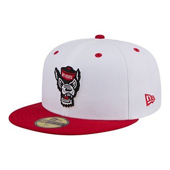 Men's adidas x New Era White NC State Wolfpack On-Field Baseball Fitted Hat