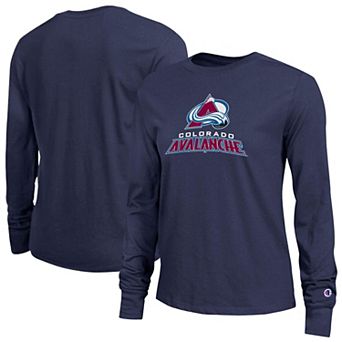 Women's Champion Navy Colorado Avalanche Wordmark Lockup Long Sleeve T-Shirt