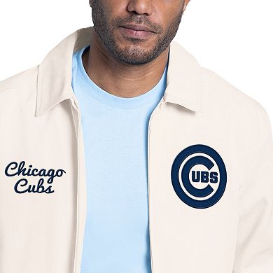Men's Starter White Chicago Cubs Franchise Lightweight Full-Zip Jacket