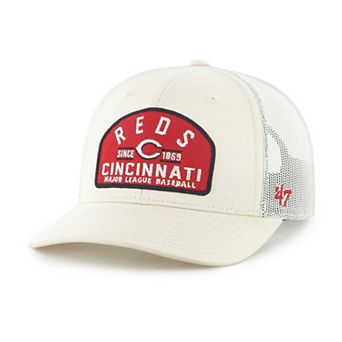 Men's '47 Cream Cincinnati Reds Leland Adjustable Trucker Hat