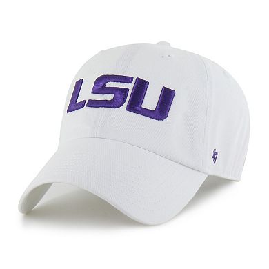 Men's '47 White LSU Tigers Clean Up Adjustable Hat