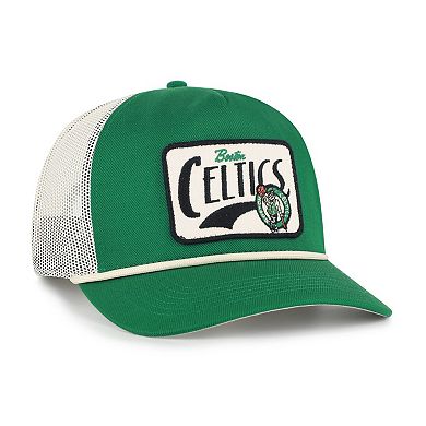 Men's '47 Kelly Green Boston Celtics Emmett Heavy Twill Trucker Hitch Adjustable Hat