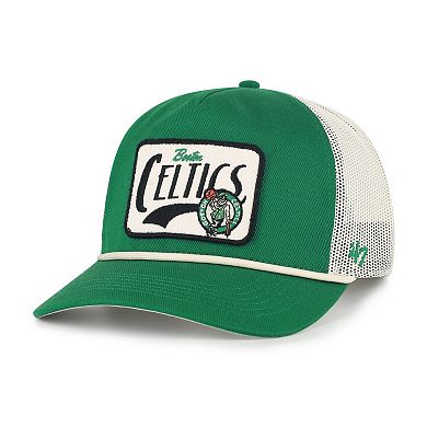 Men's '47 Kelly Green Boston Celtics Emmett Heavy Twill Trucker Hitch Adjustable Hat
