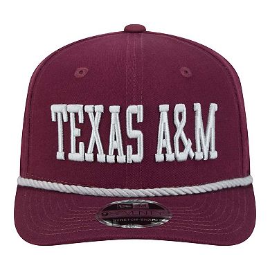 Men's New Era Maroon Texas A&M Aggies Wordmark Rope 9SEVENTY Stretch-Snap Hat