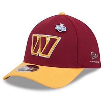 Men's New Era Burgundy/Gold Washington Commanders 2026 NFL Draft 39THIRTY M-Crown Flex Hat