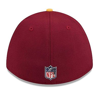 Men's New Era Burgundy/Gold Washington Commanders 2026 NFL Draft 39THIRTY M-Crown Flex Hat