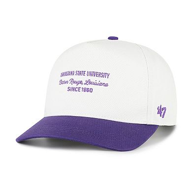 Men's '47 White LSU Tigers Contemporary Basics Two-Tone Hitch Adjustable Hat