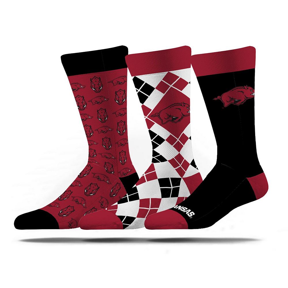 Unisex Strideline Arkansas Razorbacks Business Knit Crew Socks Three ...