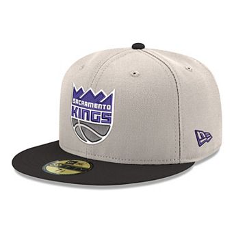 Men's New Era White/Black Sacramento Kings Chrome Two-Tone 59FIFTY Fitted Hat