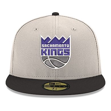 Men's New Era White/Black Sacramento Kings Chrome Two-Tone 59FIFTY Fitted Hat