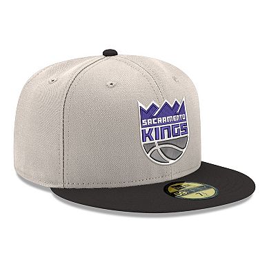 Men's New Era White/Black Sacramento Kings Chrome Two-Tone 59FIFTY Fitted Hat