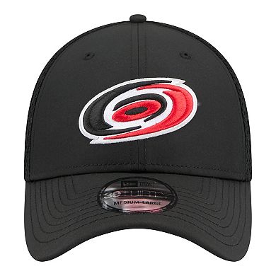 Men's New Era Black Carolina Hurricanes Logo 39THIRTY Flex Hat