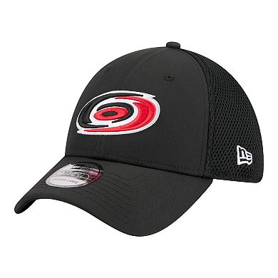 Men's New Era Black Carolina Hurricanes Logo 39THIRTY Flex Hat