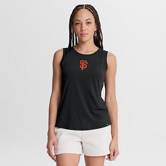 Women's Fanatics Black San Francisco Giants Draped Mesh Back Performance Tank Top