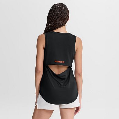 Women's Fanatics Black San Francisco Giants Draped Mesh Back Performance Tank Top