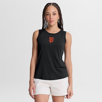 Women's Fanatics Black San Francisco Giants Draped Mesh Back Performance Tank Top