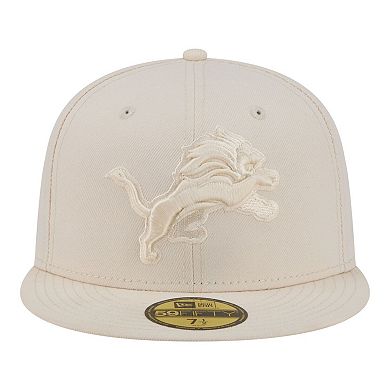 Men's New Era Cream Detroit Lions Color Pack 59FIFTY Fitted Hat