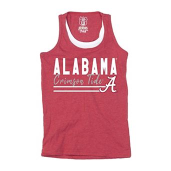 Girls Youth Wes & Willy Crimson Alabama Crimson Tide Racerback Tank Top