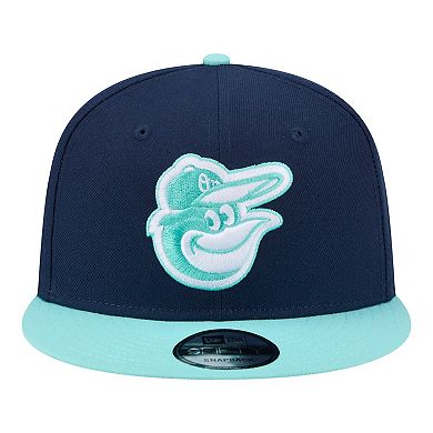 Men's New Era Navy/Turquoise Baltimore Orioles Two-Tone Color Pack 9FIFTY Snapback Hat