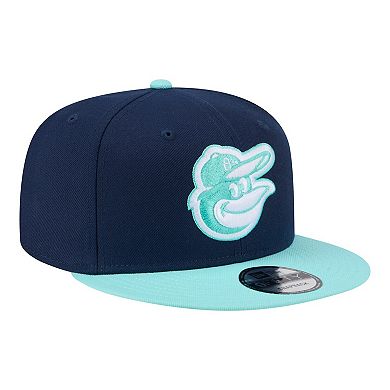 Men's New Era Navy/Turquoise Baltimore Orioles Two-Tone Color Pack 9FIFTY Snapback Hat