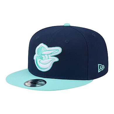 Men's New Era Navy/Turquoise Baltimore Orioles Two-Tone Color Pack 9FIFTY Snapback Hat