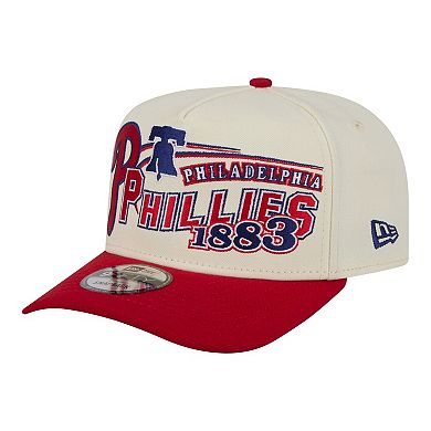 Men's New Era Cream/Red Philadelphia Phillies Classic A-Frame 9FIFTY Snapback Hat
