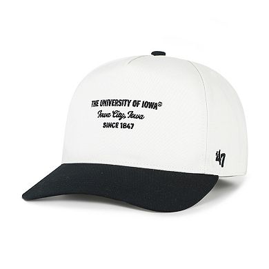 Men's '47 White Iowa Hawkeyes Contemporary Basics Two-Tone Hitch Adjustable Hat