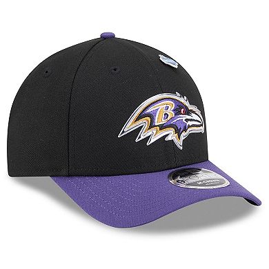 Men's New Era Black/Purple Baltimore Ravens 2026 NFL Draft 9FORTY M-Crown Adjustable Hat