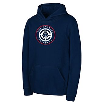 Youth Outerstuff Navy LA Clippers Primary Logo Pullover Hoodie