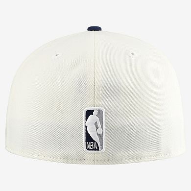 Men's New Era Gray/Navy Minnesota Timberwolves Chrome Two-Tone 59FIFTY Fitted Hat