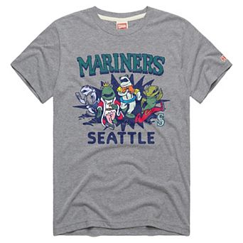 Men's Homage Gray Seattle Mariners Tri-Blend Hyperlocal T-Shirt