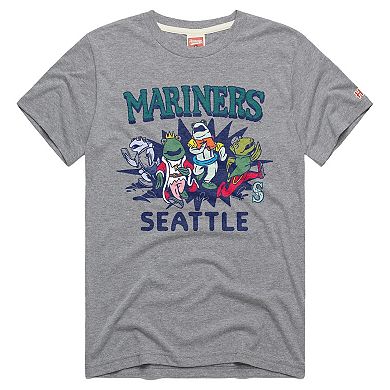 Men's Homage Gray Seattle Mariners Tri-Blend Hyperlocal T-Shirt