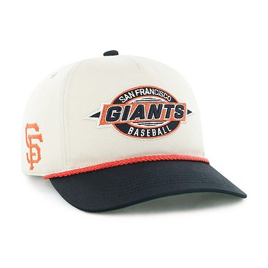 Men's '47 Natural/Black San Francisco Giants Frame Out Hitch Adjustable Hat