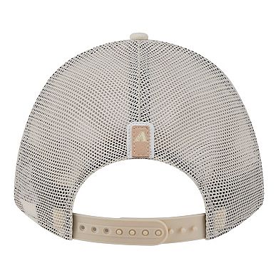 Women's New Era Light Beige Arizona Diamondbacks Tonal Patch 9FORTY M-Crown A-Frame Trucker Adjustable Hat