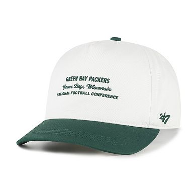 Men's '47 White Green Bay Packers Contemporary Two-Tone Hitch Adjustable Hat