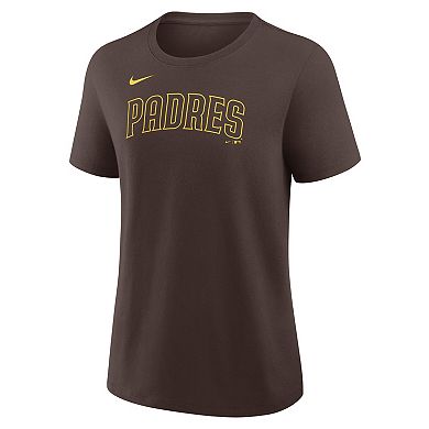 Women's Nike Jackson Merrill Brown San Diego Padres Name & Number T-Shirt