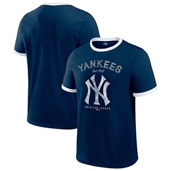 Men's Darius Rucker Collection by Fanatics Navy New York Yankees Washed Ringer T-Shirt