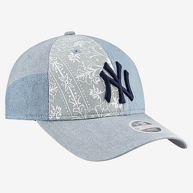 Women's New Era New York Yankees Denim Patchwork 9TWENTY Adjustable Hat