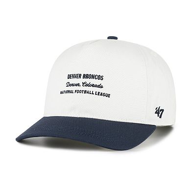 Men's '47 White Denver Broncos Contemporary Two-Tone Hitch Adjustable Hat