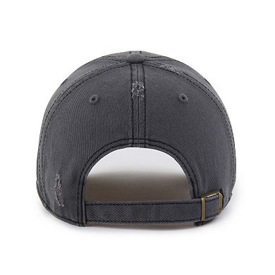 Men's '47 Charcoal Los Angeles Lakers Weathered Clean Up Adjustable Hat