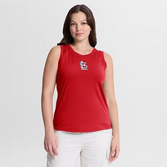 Women's Fanatics Red St. Louis Cardinals Draped Mesh Back Performance Tank Top