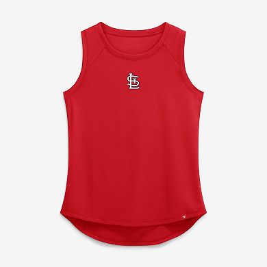 Women's Fanatics Red St. Louis Cardinals Draped Mesh Back Performance Tank Top