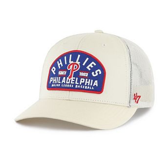 Men's '47 Cream Philadelphia Phillies Leland Adjustable Trucker Hat