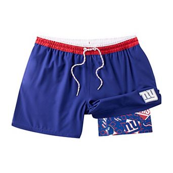 Men's Chubbies Blue New York Giants The Secret Lined Swim Trunks