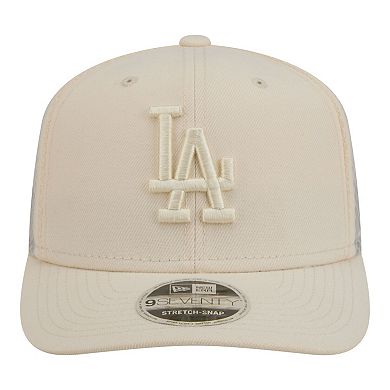 Men's New Era Light Beige Los Angeles Dodgers Color Pack 9SEVENTY Trucker Adjustable Hat