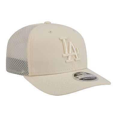 Men's New Era Light Beige Los Angeles Dodgers Color Pack 9SEVENTY Trucker Adjustable Hat