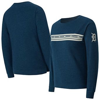 Women's Concepts Sport Navy Detroit Tigers Birch French Terry Long Sleeve T-Shirt